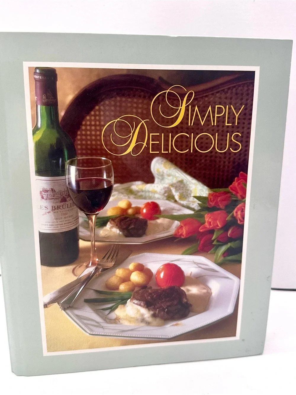 Simply Delicious Cookbook Wall Art Print - Mint Green Border